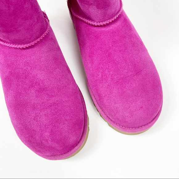 Ugg Mini Bailey Bow 2 Fuschia Pink Bootie 8 - Picture 2 of 10